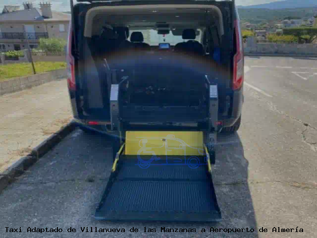 Taxi accesible de Aeropuerto de Almería a Villanueva de las Manzanas